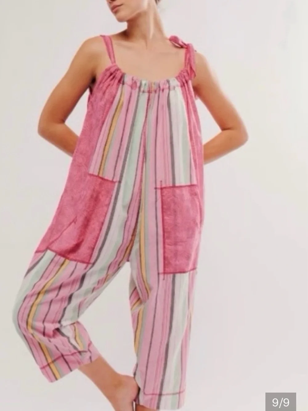 Free People Intimately Dream In Color Convertible Jumpsuit Harem Pants 12 - Picture 9 of 9